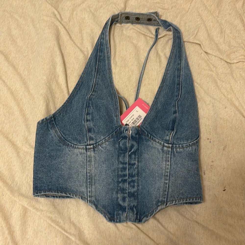 Brand NWT Edikted Denim Top